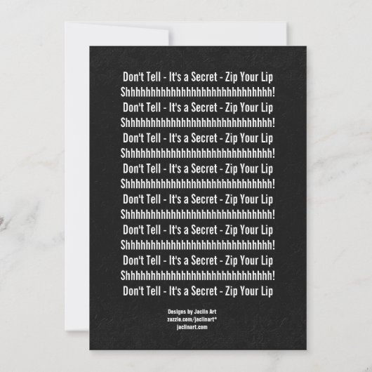 SUPPLISE 75th誕生日白黒レッドv2 招待状 (裏面)