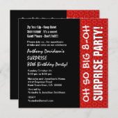 SUPPLISE 80歳誕生パーティーレッドスターW117 招待状 (正面/裏面)