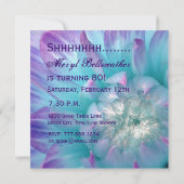 SUPPLISE 80th誕生日ブルー&パープルダリアW078 招待状 (裏面)