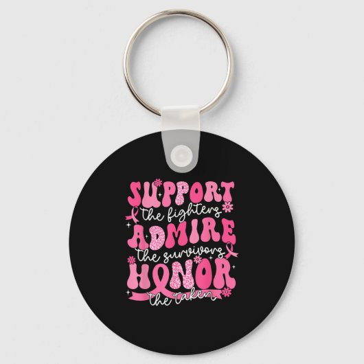 Support Admire Honor Breast Cancer Awareness Warri キーホルダー (正面)