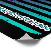 Support American Flag Ribbon Suicide Awareness For ポスター (角)