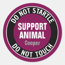 Support Animal DO NOT STARTLE OR TOUCH Custom Text
