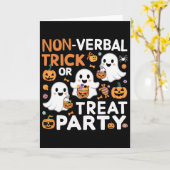 Support Autism Halloween Spooky Autistic Trick Or  カード (黄色い花)