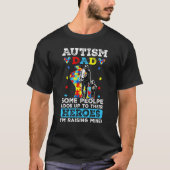 Support Autism Proud Dad Autism Awareness Month Fa Tシャツ (正面)