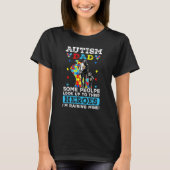 Support Autism Proud Dad Autism Awareness Month Fa Tシャツ (正面)