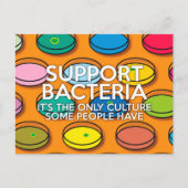 SUPPORT BACTERIA 面白い科学の名言 ポストカード (正面)