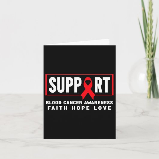 Support Blood Cancer - Red Ribbon Blood Cancer Awa カード (正面)