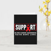 Support Blood Cancer - Red Ribbon Blood Cancer Awa カード (黄色い花)
