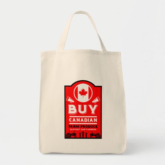 Support Canadian Farmers トートバッグ (正面)
