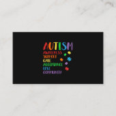Support Care Acceptance Ally Autism Awareness 名刺 (正面)