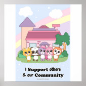 Support Community wall art ポスター (正面)