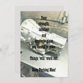 Support for Him Flat Greeting Card (正面/裏面)