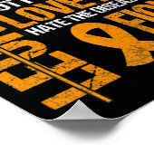 support for Leukemia Awareness orange Ribbon produ ポスター (角)