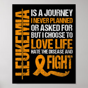 support for Leukemia Awareness orange Ribbon produ ポスター