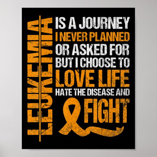 support for Leukemia Awareness orange Ribbon produ ポスター (正面)