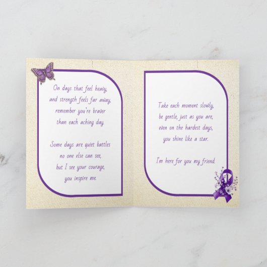 Support for someone with Fibromyalgia カード (内部)