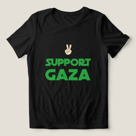 Support Gaza Gaza Genocide T-Shirt トライブレンドＴシャツ (デザイン正面)