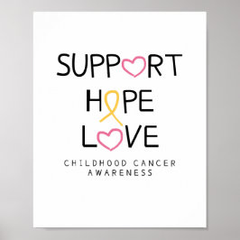 support.hope.love. cancerポスター&プリント ポスター