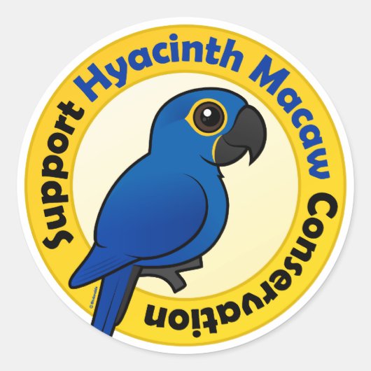 Support Hyacinth Macaw Conservation ラウンドシール (正面)
