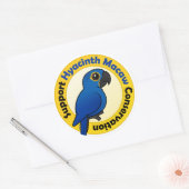 Support Hyacinth Macaw Conservation ラウンドシール (封筒)