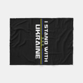 Support I Stand With Ukraine American Ukrainian Fl フリースブランケット (正面(横))