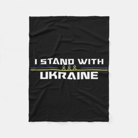Support I Stand With Ukraine American Ukrainian Fl フリースブランケット (正面)