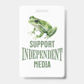 Support Independent Media Frog Name Badge バッジ (裏面)