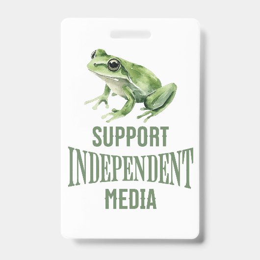 Support Independent Media Frog Name Badge バッジ (裏面)