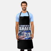 Support Israel I Stand with Israel  エプロン (着用した状態)