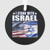 Support Israel I Stand with Israel  オーナメント (裏面)