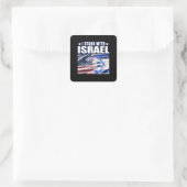Support Israel I Stand with Israel  スクエアシール (バッグ)