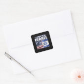 Support Israel I Stand with Israel  スクエアシール (封筒)