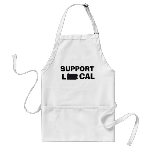 Support Local エプロン - ペンシルベニア州 (PA) (正面)