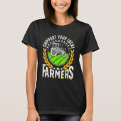 Support Local   Farmer Retro Farming Men Women Far Tシャツ (正面)