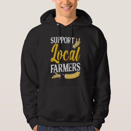 Support Local Farmers Barnyard Harvest Farming Bar パーカ (正面)