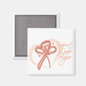 Support Love Hope - Endometrial Cancer マグネット (正面/裏面)