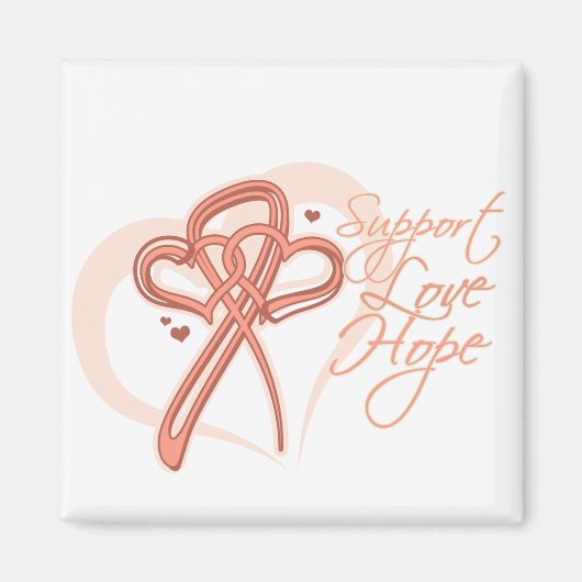 Support Love Hope - Endometrial Cancer マグネット (正面)