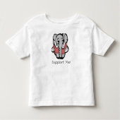 Support Me Elephant トドラーTシャツ (正面)