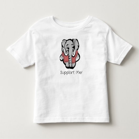 Support Me Elephant トドラーTシャツ (正面)