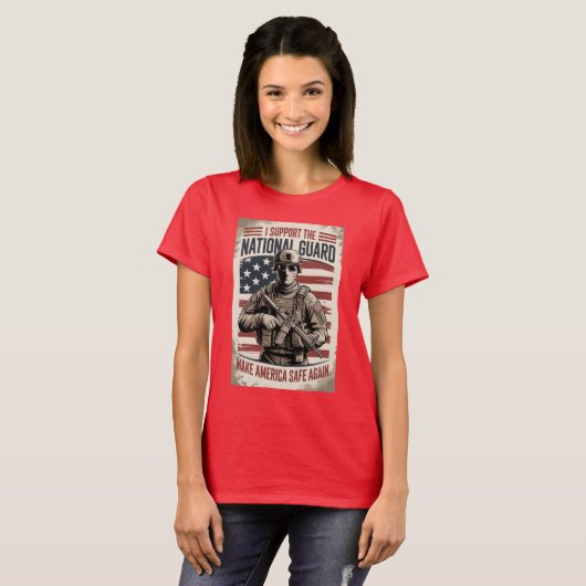 Support National Guard Make America Safe MAGA Tシャツ (正面フル)