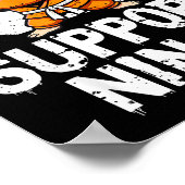 Support Ninja Multiple Sclerosis Awareness Orange ポスター (角)