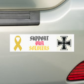 SUPPORT OUR  SOLDIERS バンパーステッカー (車上)