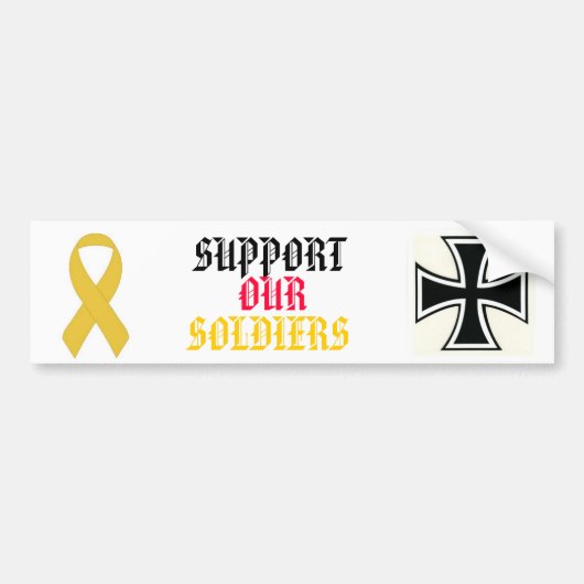 SUPPORT OUR  SOLDIERS バンパーステッカー (正面)