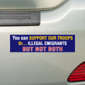 Support-Our-Troops_Or-Illegals (バンパー) バンパーステッカー (車上)