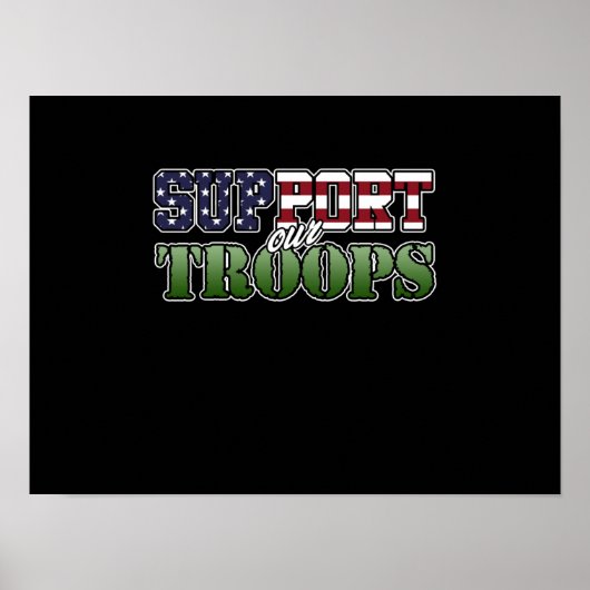 Support Our Veteran Troops Happy Veterans Day ポスター (正面)