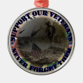 Support our Veterans ... USA メタルオーナメント