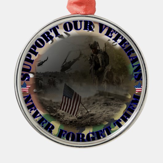 Support our Veterans ... USA メタルオーナメント (正面)
