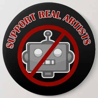 "Support Real Artists!' Pin 缶バッジ
