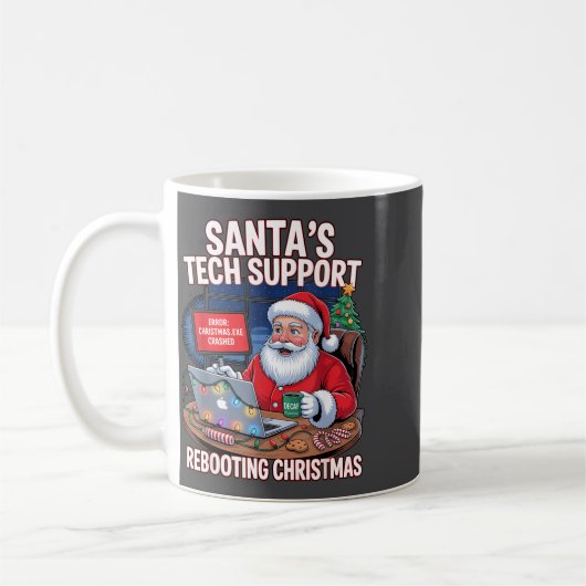 Support Rebooting s Santa Tech Vibes コーヒーマグカップ (左)