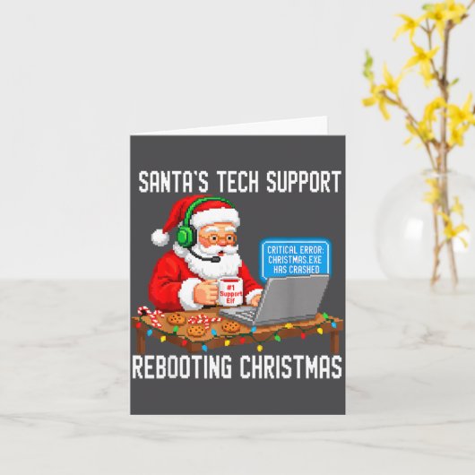 Support Rebooting Tech Santa's Smile カード (黄色い花)